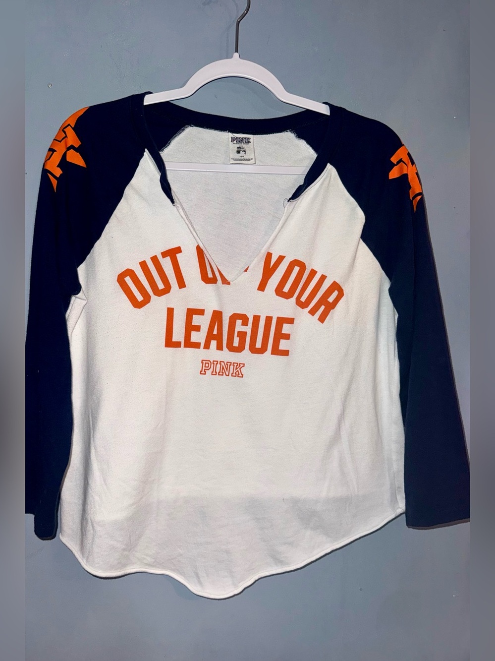 PINK Victoria’s Secret MLB Out of Your League Baseball Top L